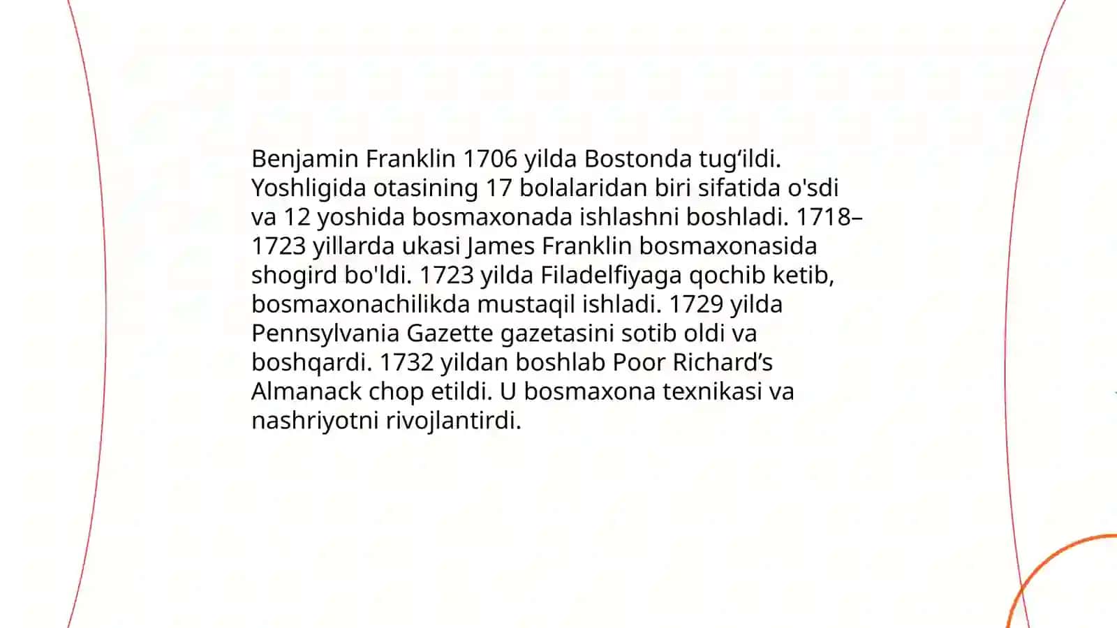 Benjamin Franklinning hayoti va tarjimai holi 4