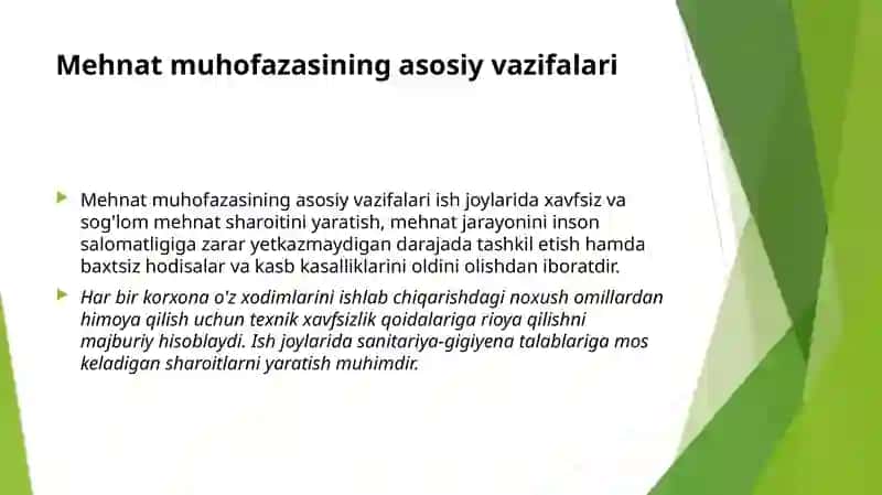 Mehnat muhofaza qilish 4