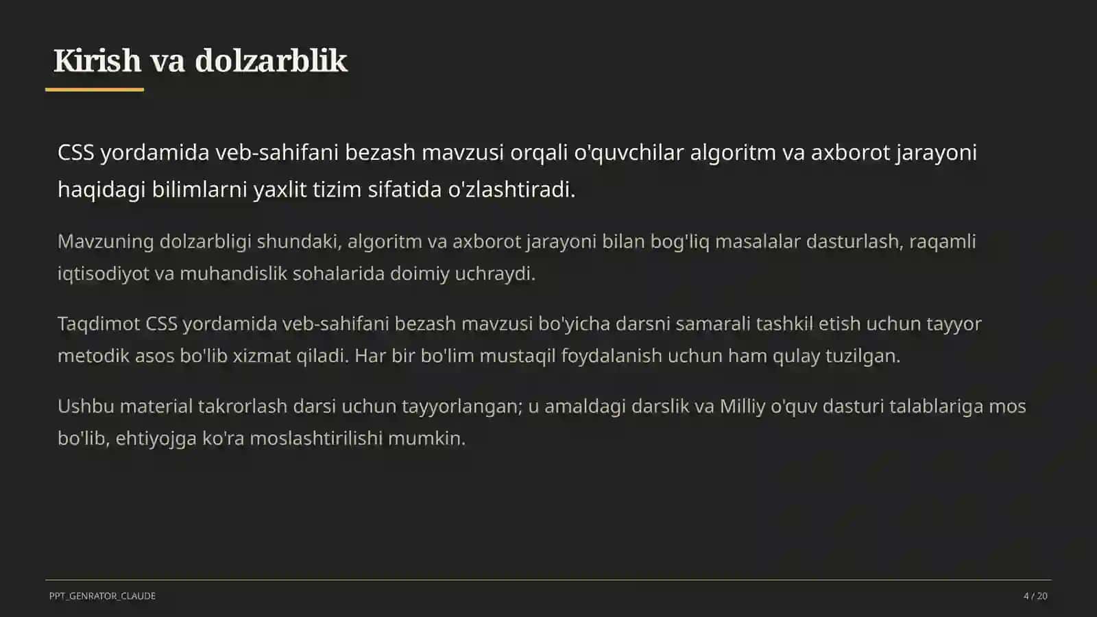 Informatika va axborot texnologiyalari (5– 4
