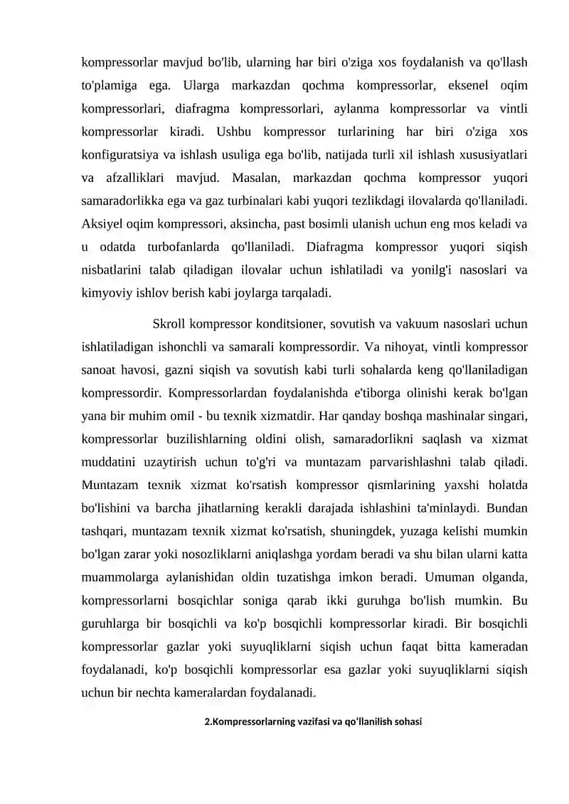 Kompressorlar va ularning tasnifi 4