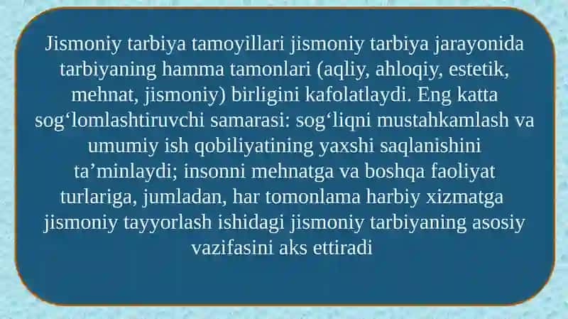 Jismoniy tarbiya nazariyasi va uslubiyati faninig umumiy, uslubiy (tamoyillari) prinsiplari 4