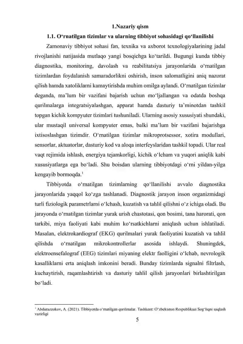 TIBBIYOT SOHASIDA O‘RNATILGAN QURILMALAR VA ULARNING AHAMIYATI 4