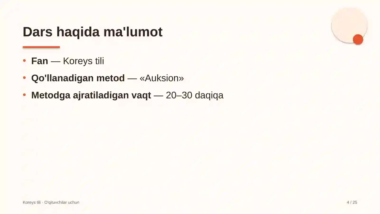 koreys tili darslarida auksion metodidan foydalanish 9273 4
