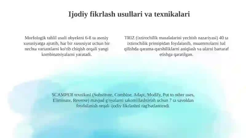 Ijodiy qobiliyatni shakllantirish mezonlari 4