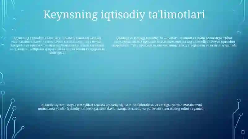 Qadimgi Va Hozirgi Iqtisodiy Ta'limotlar 4