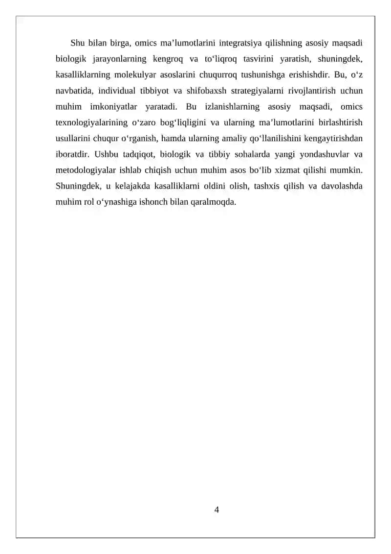 Omics Ma'lumotlari Integratsiya Gilish: Genomika, Proteomika, va Metabolomika 4