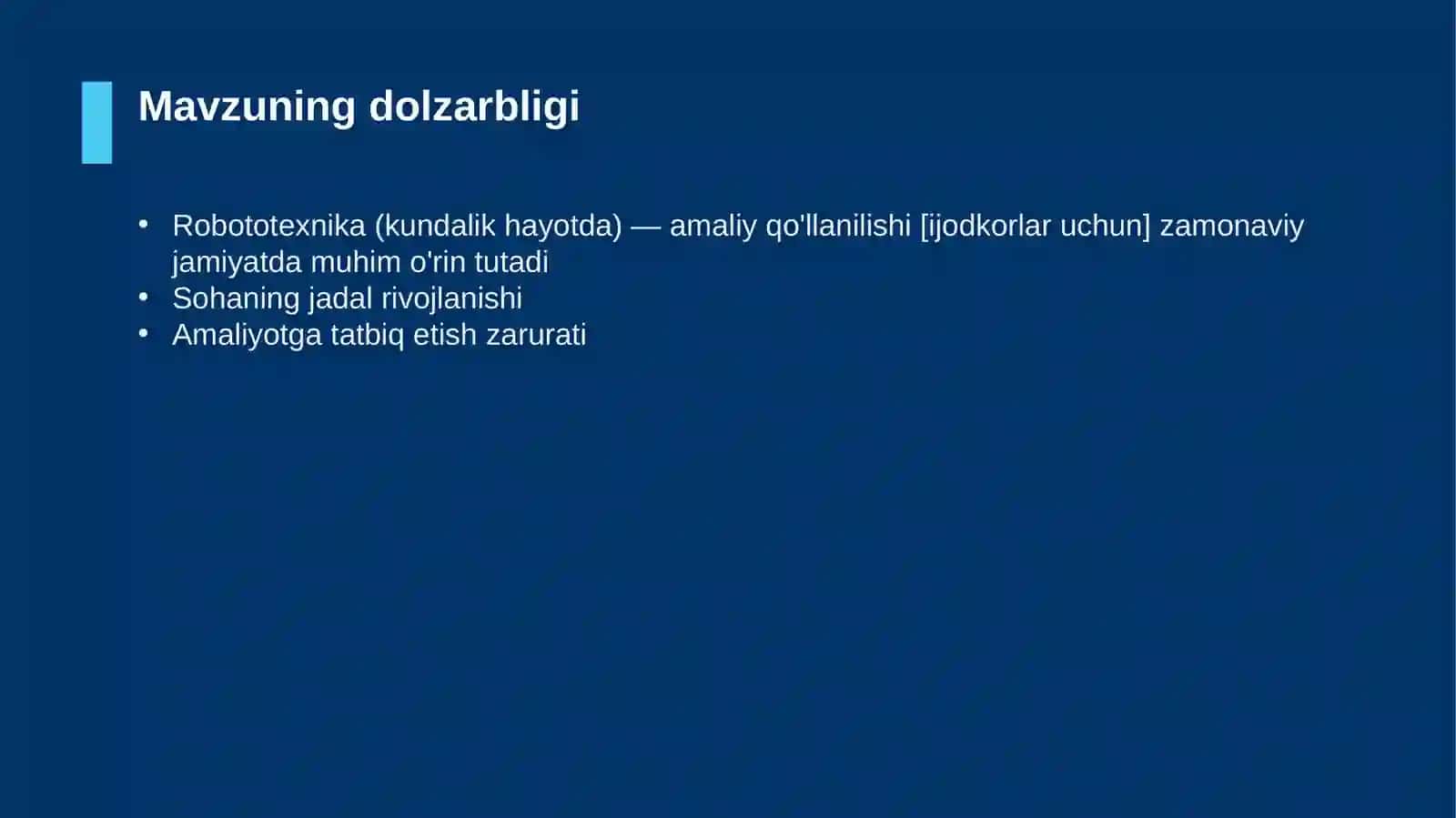 Robototexnika (kundalik hayotda) — amaliy qo'llanilishi [ijodkorlar uchun] 4