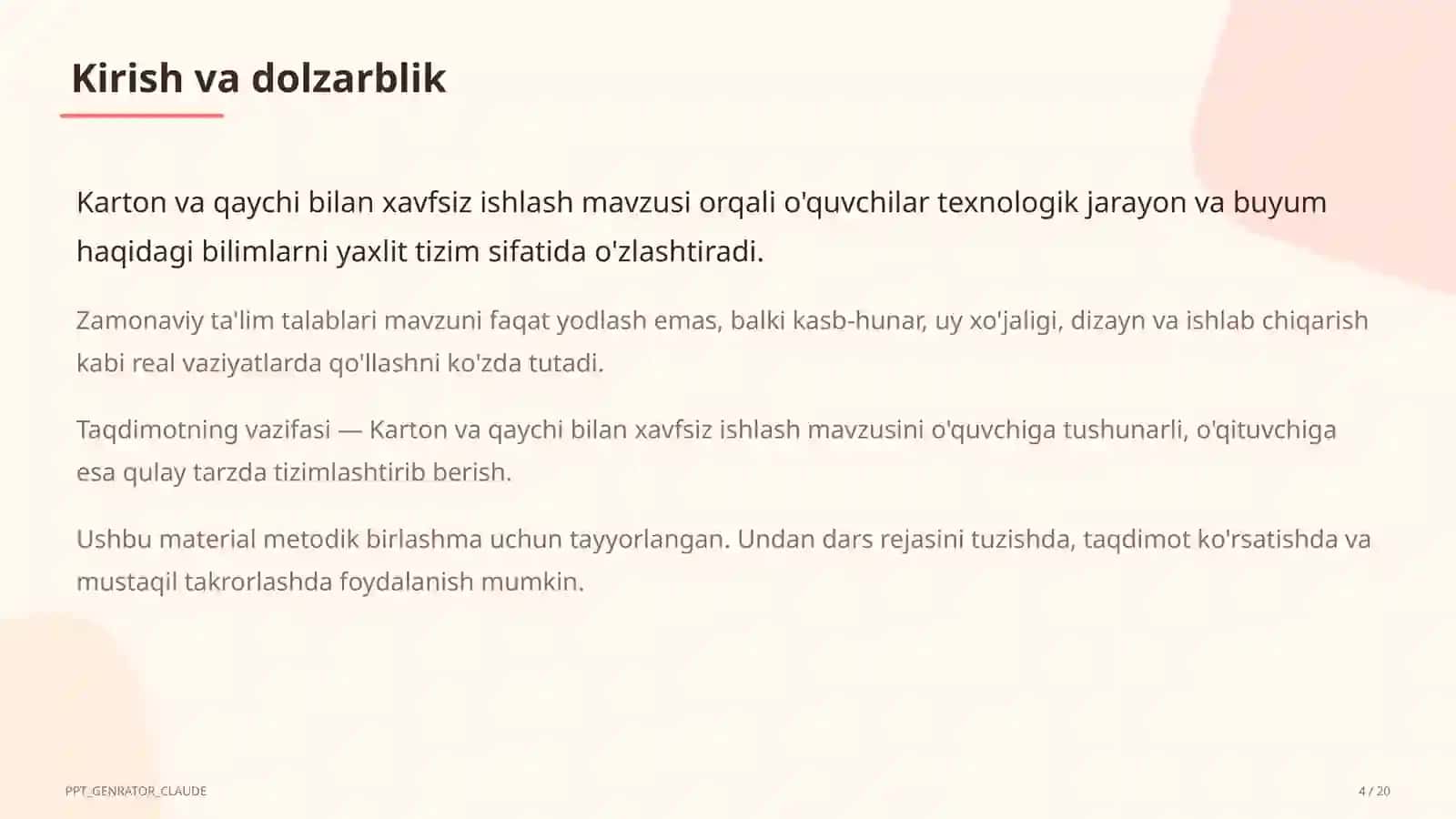 Karton va qaychi bilan xavfsiz ishlash (2-sinf) 4