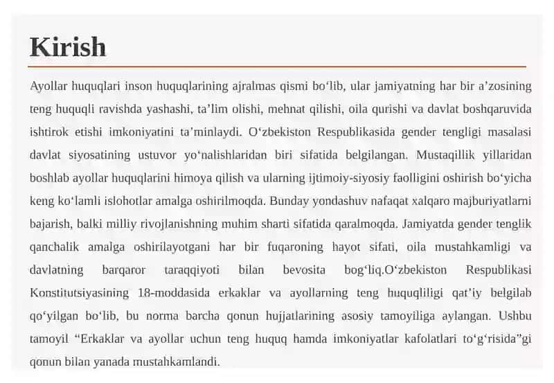 Ayollar huquqini ta’minlash bo‘yicha milliy qonunchilik 4