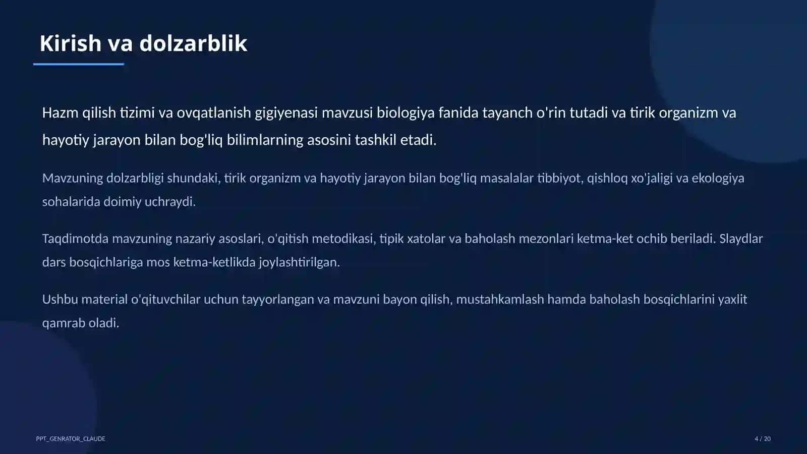 Hazm qilish tizimi va ovqatlanish gigiyenasi (8-sinf) 4