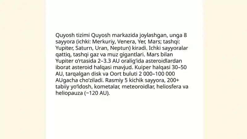 Quyosh tizimi va sayyoralari 4