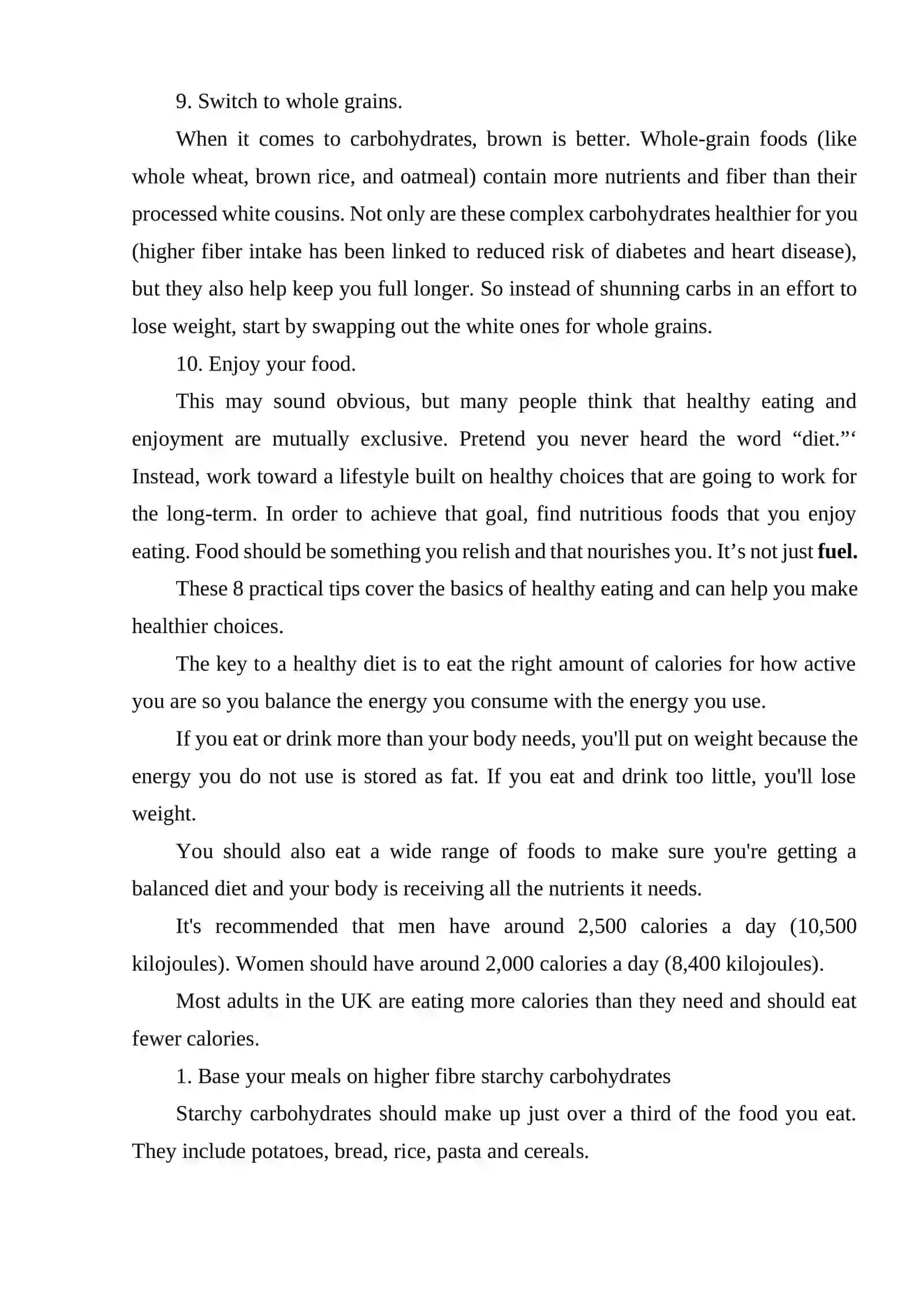 [10 RULES OF HEALTHY EATING] 4