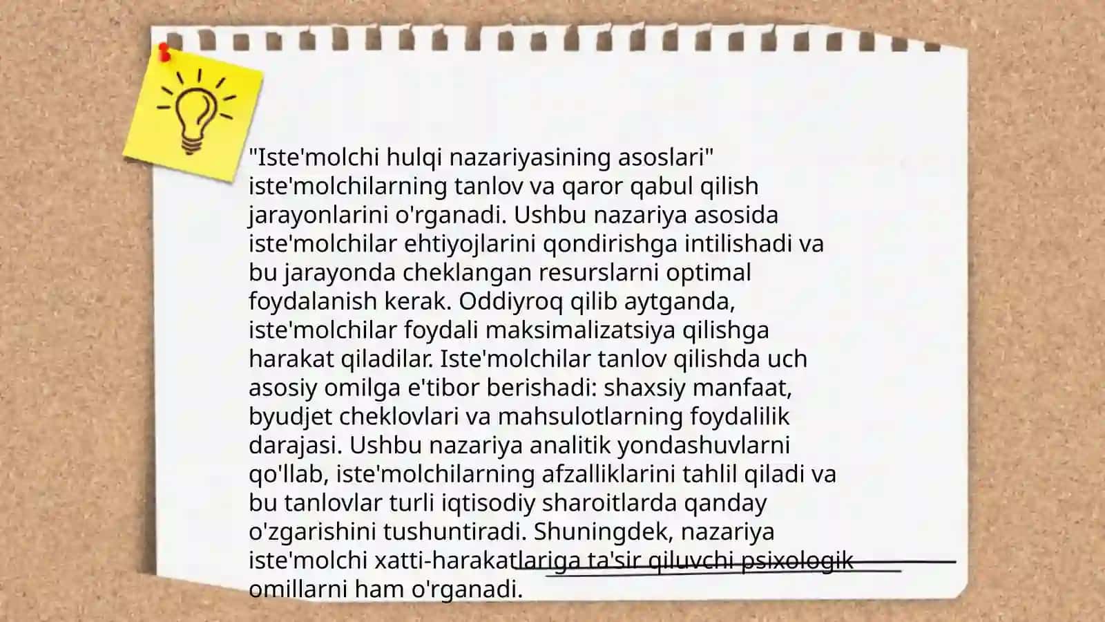 Cheklangan resurslar sharoitida istemolchi hulqi nazariyasi 4