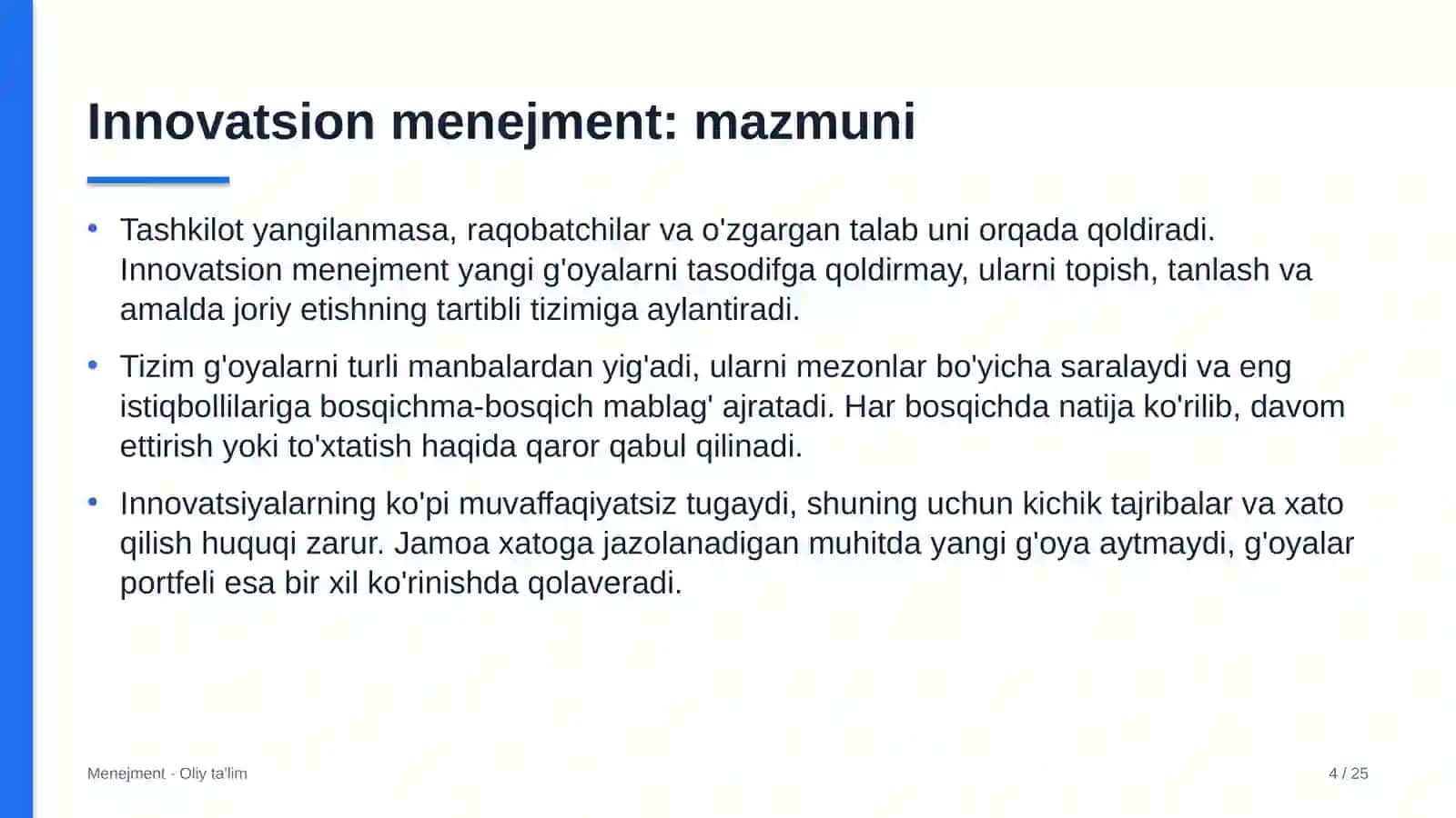 Yakka tartibdagi uy-joy qurilishida innovatsion menejment 4