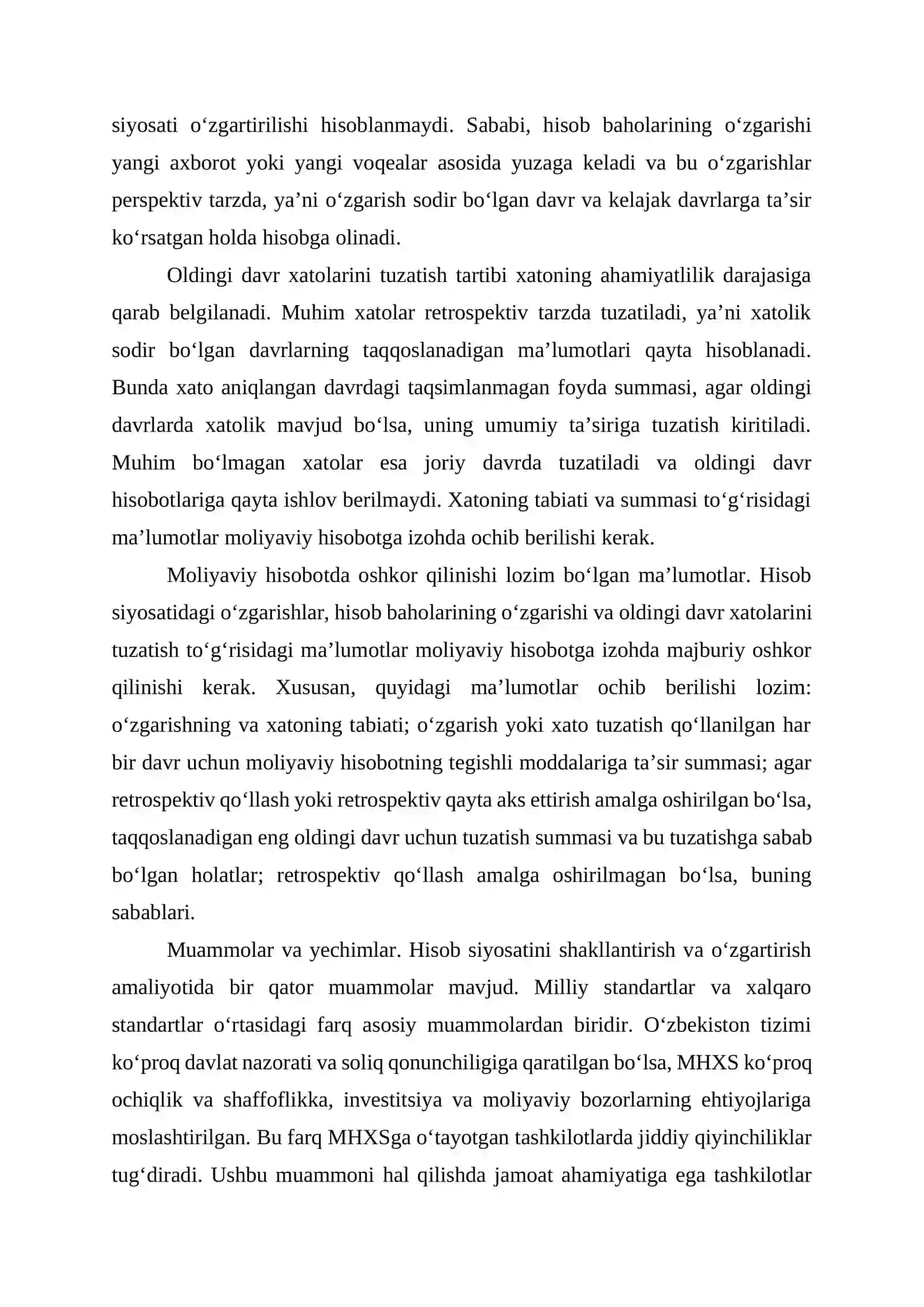 Hisob siyosatini shakllantirish va o‘zgartirish tartibi 4