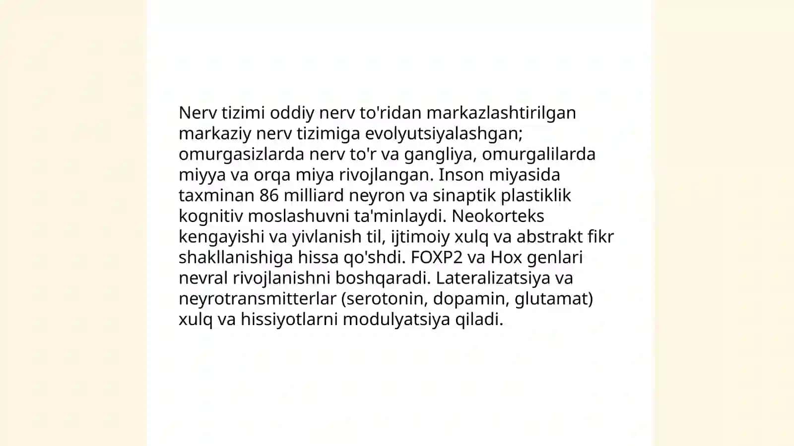 Psixikaning evalutsiyasi va vujudga kelishi 4