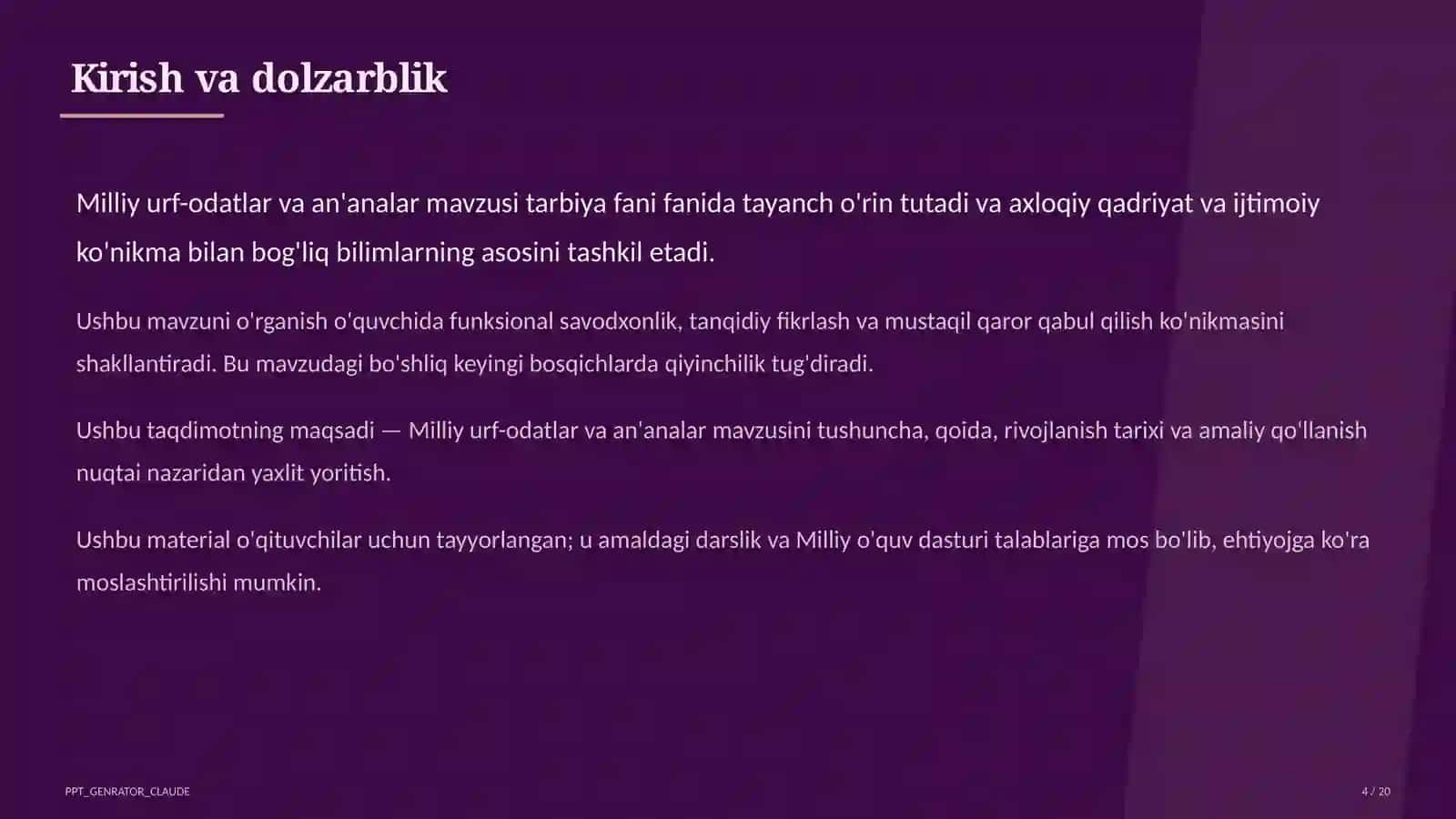 Milliy urf-odatlar va an'analar (5-sinf) 4