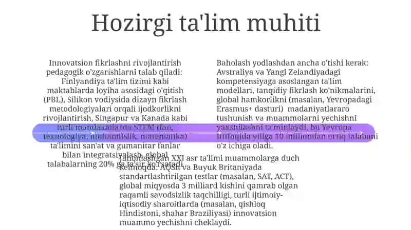 Innovatsiya va fikrlashga kirish 4