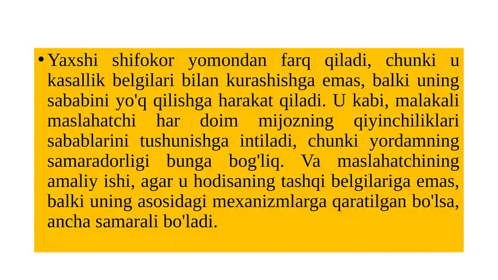 Konsultativ yordam tamoyillari 4