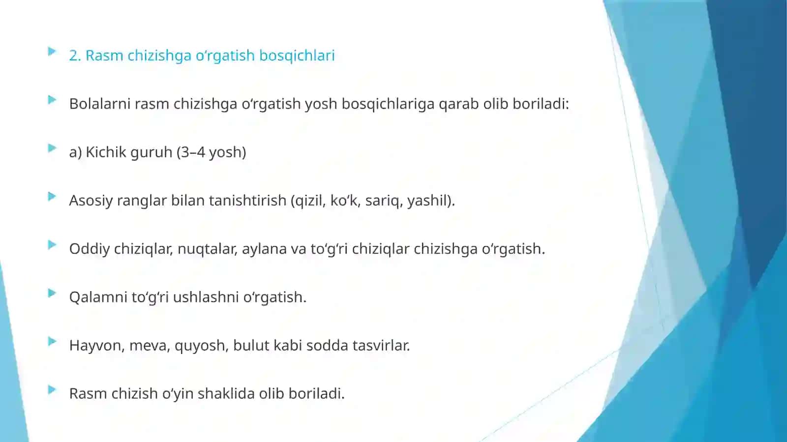 Maktabgacha yoshdagi bolalar rasm chizishga o‘rgatish 4