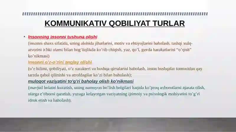Komunikativ qobiliyat va pedagogik tasir ko`rsatish 4