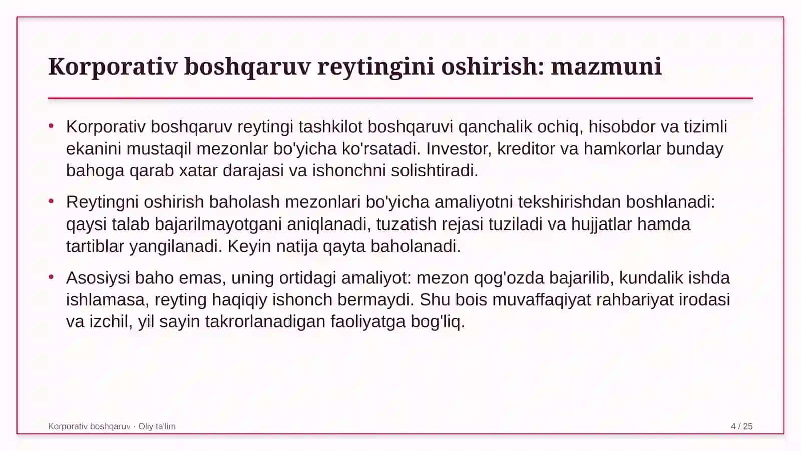 aviachipta sotish agentliklarida korporativ boshqaruv reytingini oshirish 5998 4
