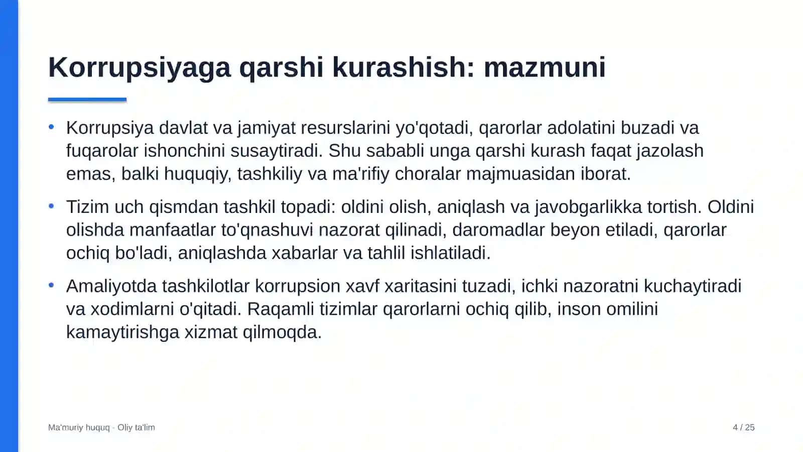 ekologiya sohasida korrupsiyaga qarshi kurashish 3837 4