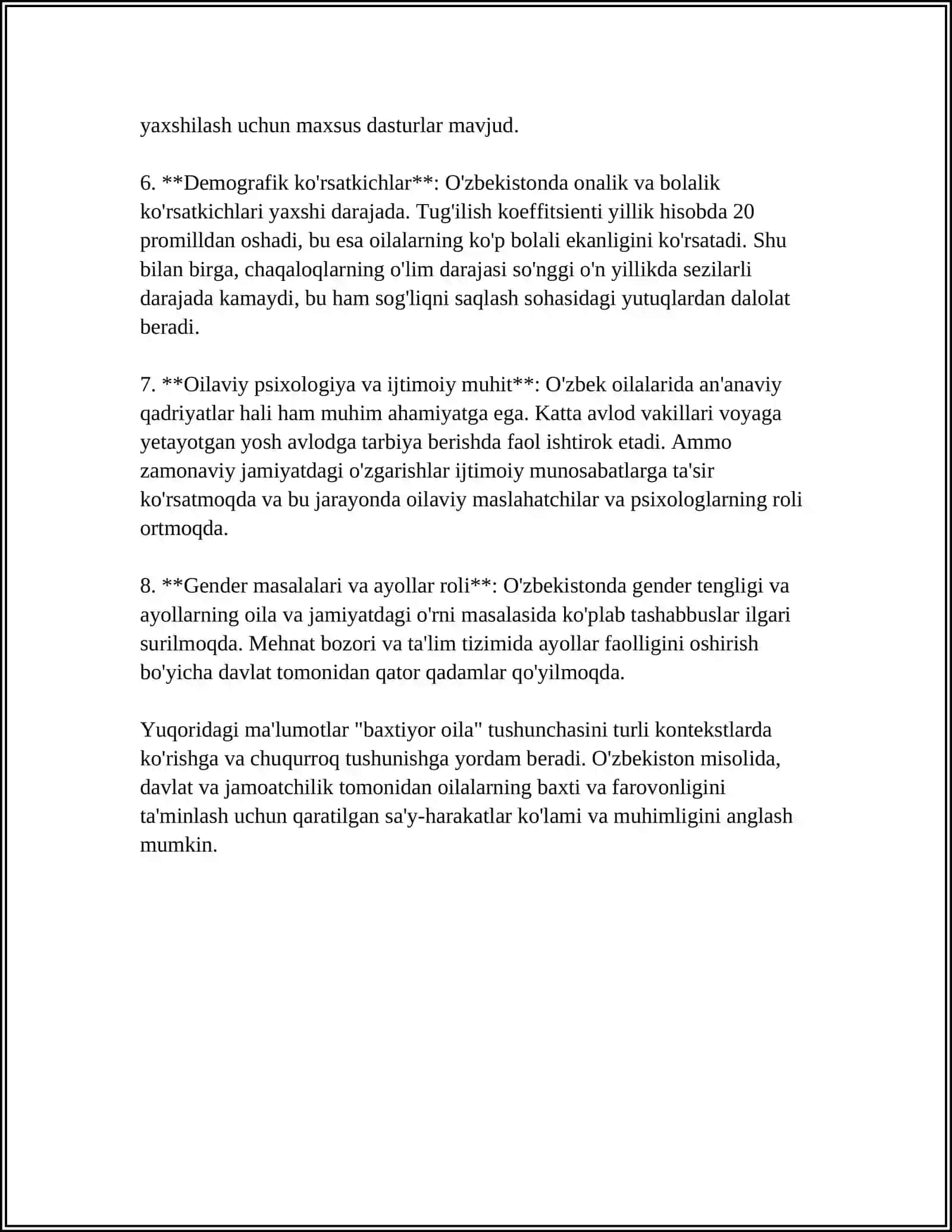 SHAYX MUHAMMAD SODIQ MUHAMMAD YUSUFDIN "BAXTIYOR OILA" ASARIDA ISLOM QADRIYATLARINING TALQINI MAVZUSIDA TAQDIMOT TAYORLASH 4