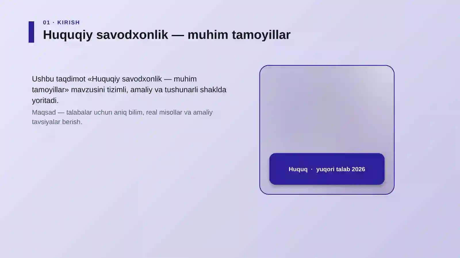 Huquqiy savodxonlik — muhim tamoyillar 4
