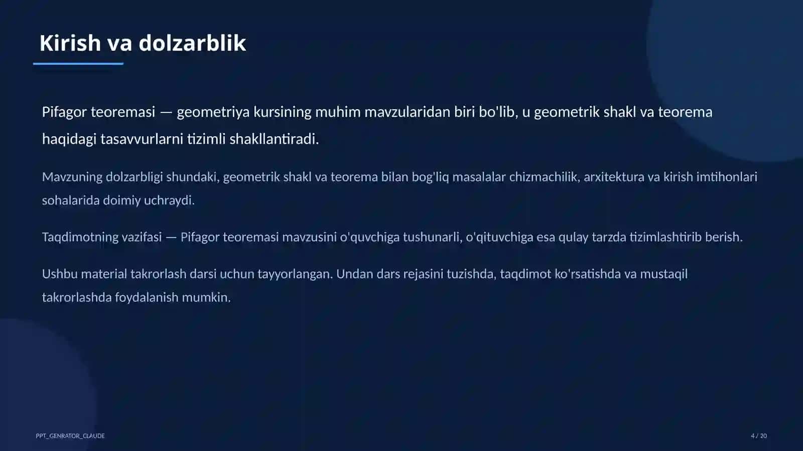 Pifagor teoremasi (8-sinf) 4