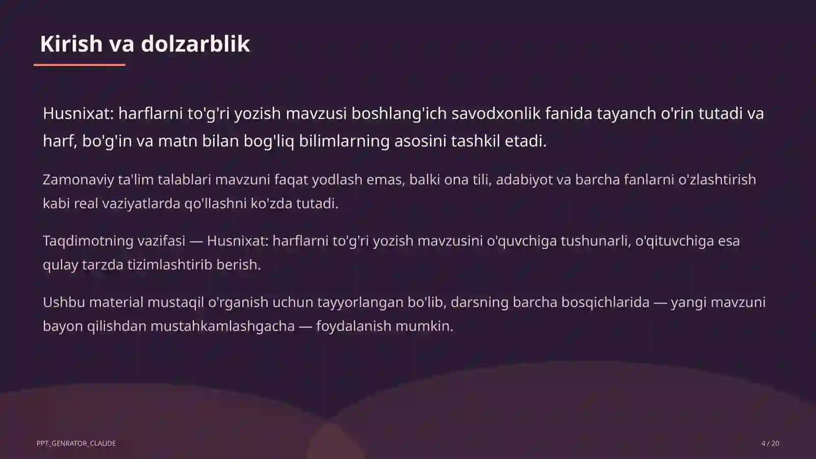 Husnixat: harflarni to'g'ri yozish (1-sinf) 4