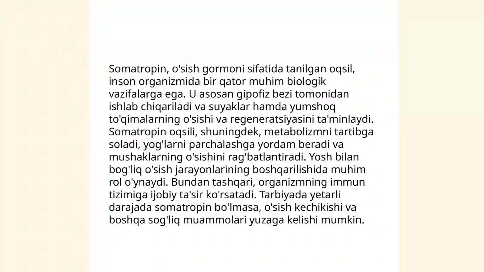 Gen muhandisligi yordamida somatropin oqsilini sintezlash 4