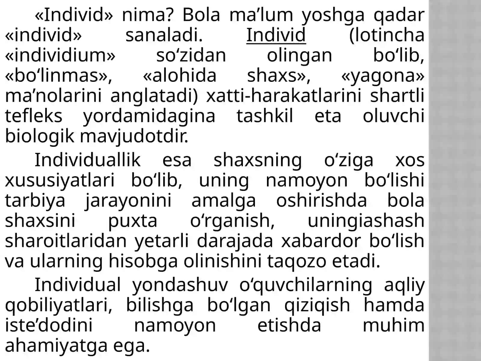 SHAXSNING RIVOJLANISHI, TARBIYASI VA IJTIMOIYLASHUVI 4