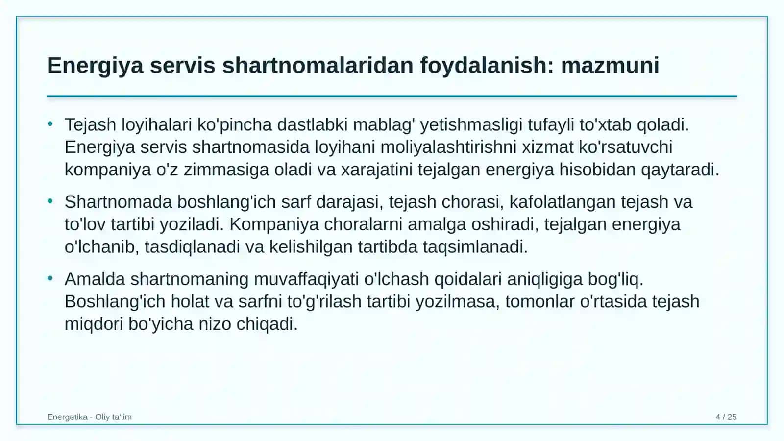 melioratsiya tizimida energiya servis shartnomalaridan foydalanish 2461 4