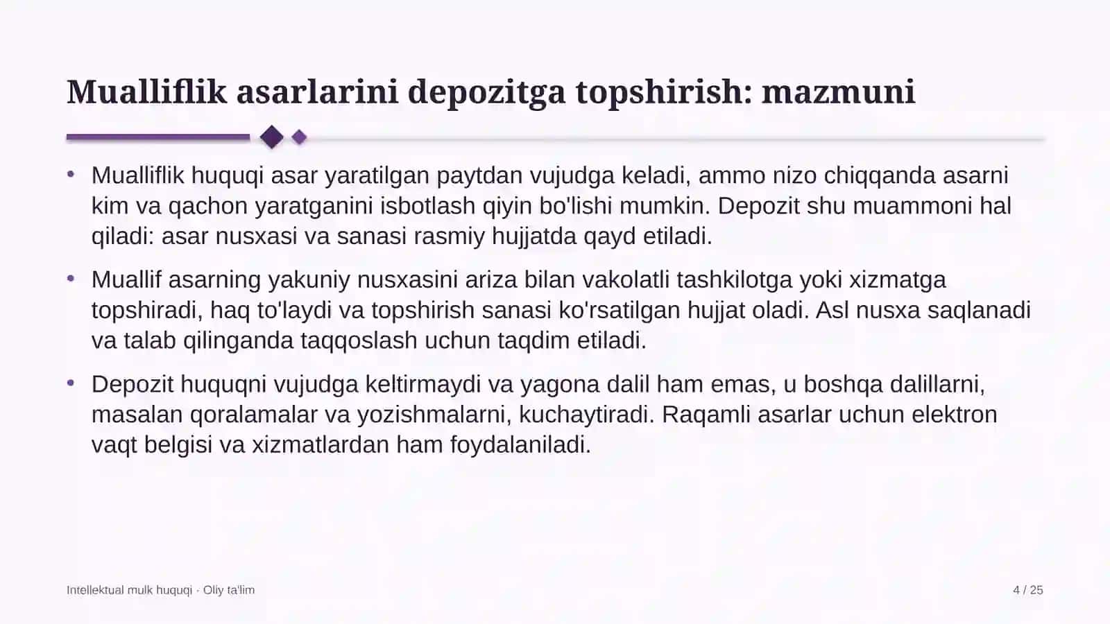 yoga studiyalarida mualliflik huquqi obyektlarini depozitga topshirish 2242 4