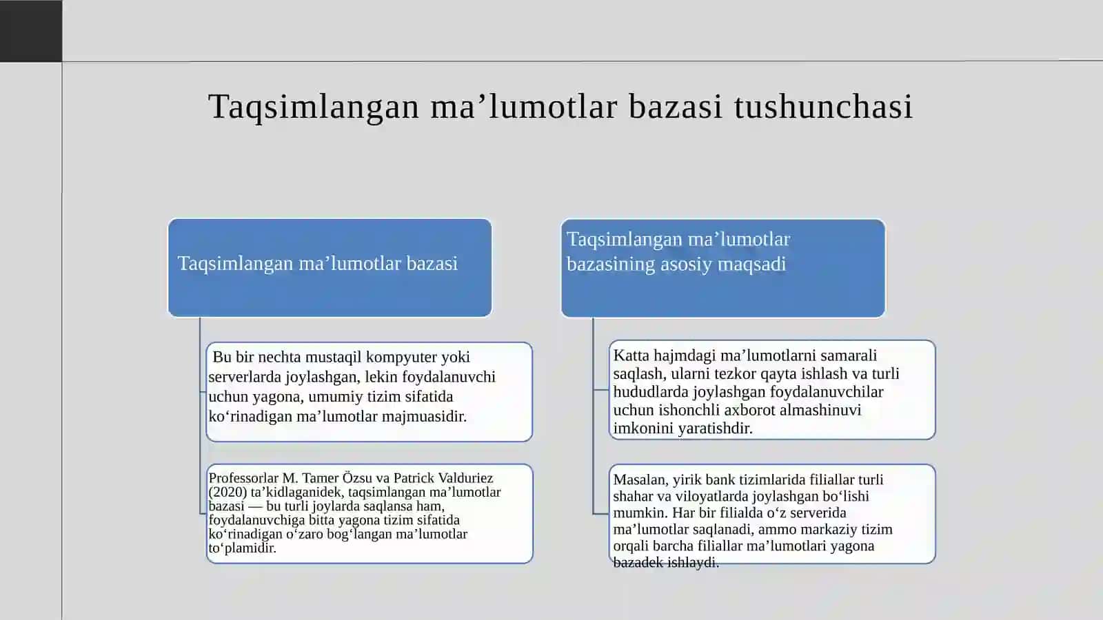 Taqsimlangan ma'lumotlar bazasi va uni qayta ishlash tizimlari arxitekturasi 4