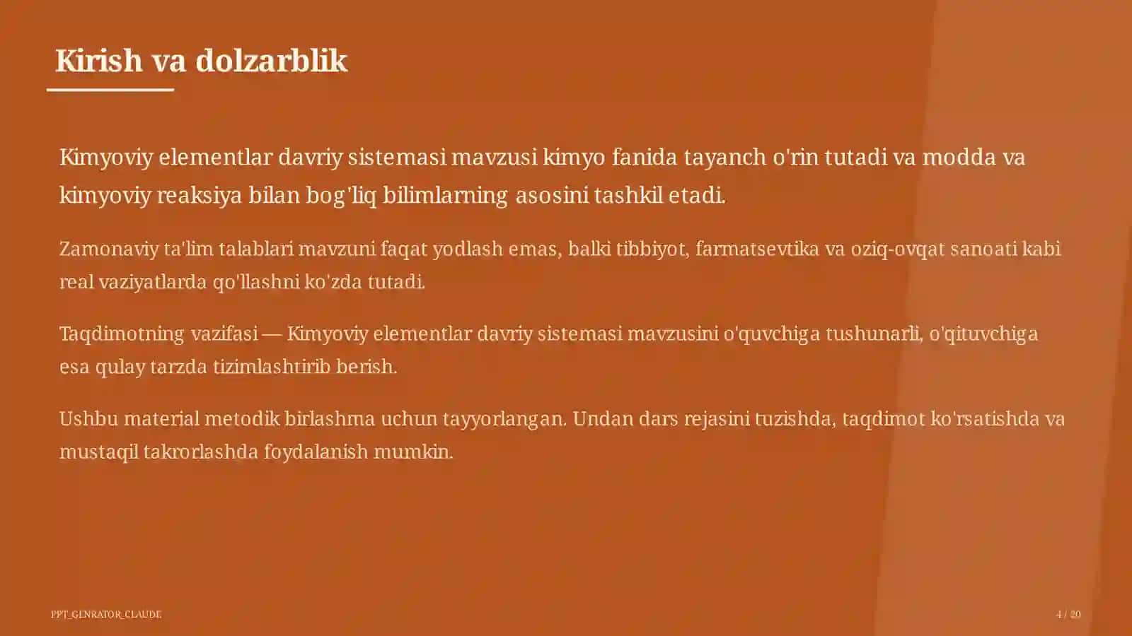 Kimyoviy elementlar davriy sistemasi (8-sinf) 4