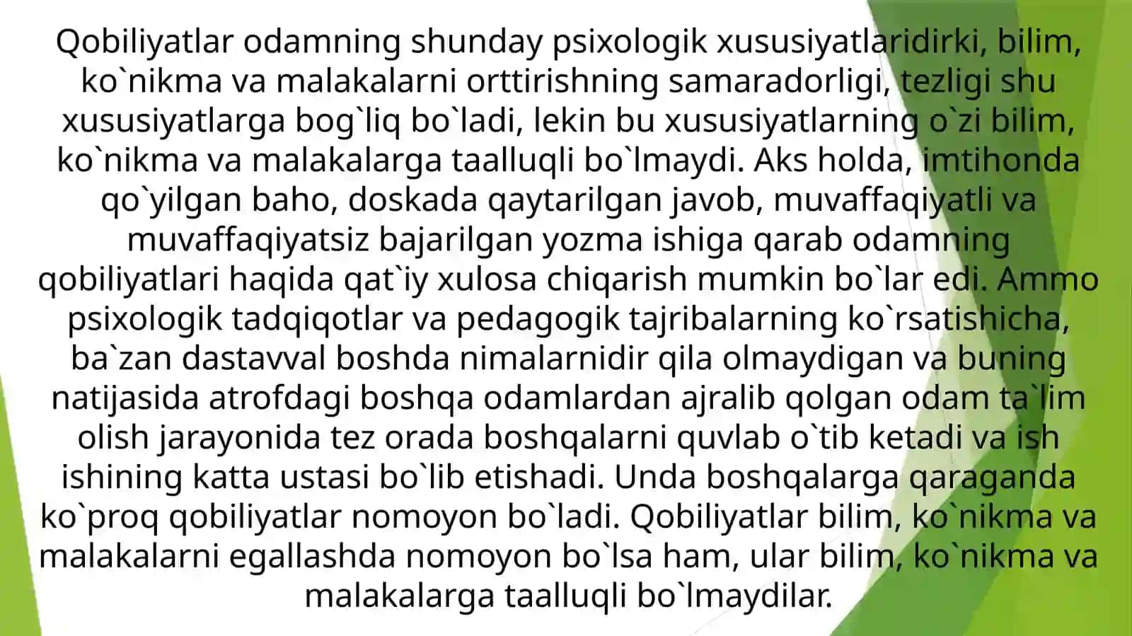 Qobiliyatning tuzilishi 4