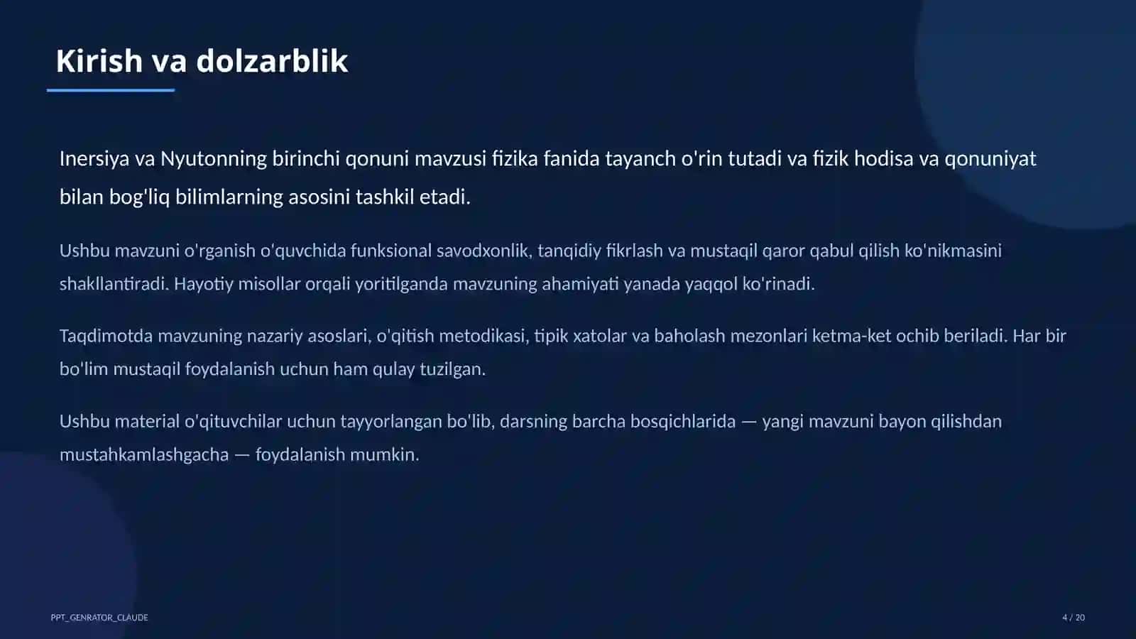 Inersiya va Nyutonning birinchi qonuni (7-sinf) 4