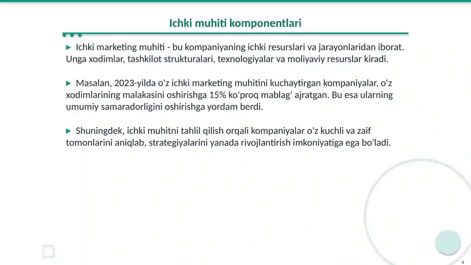 Marketing muhiti va uning komponentlari 4