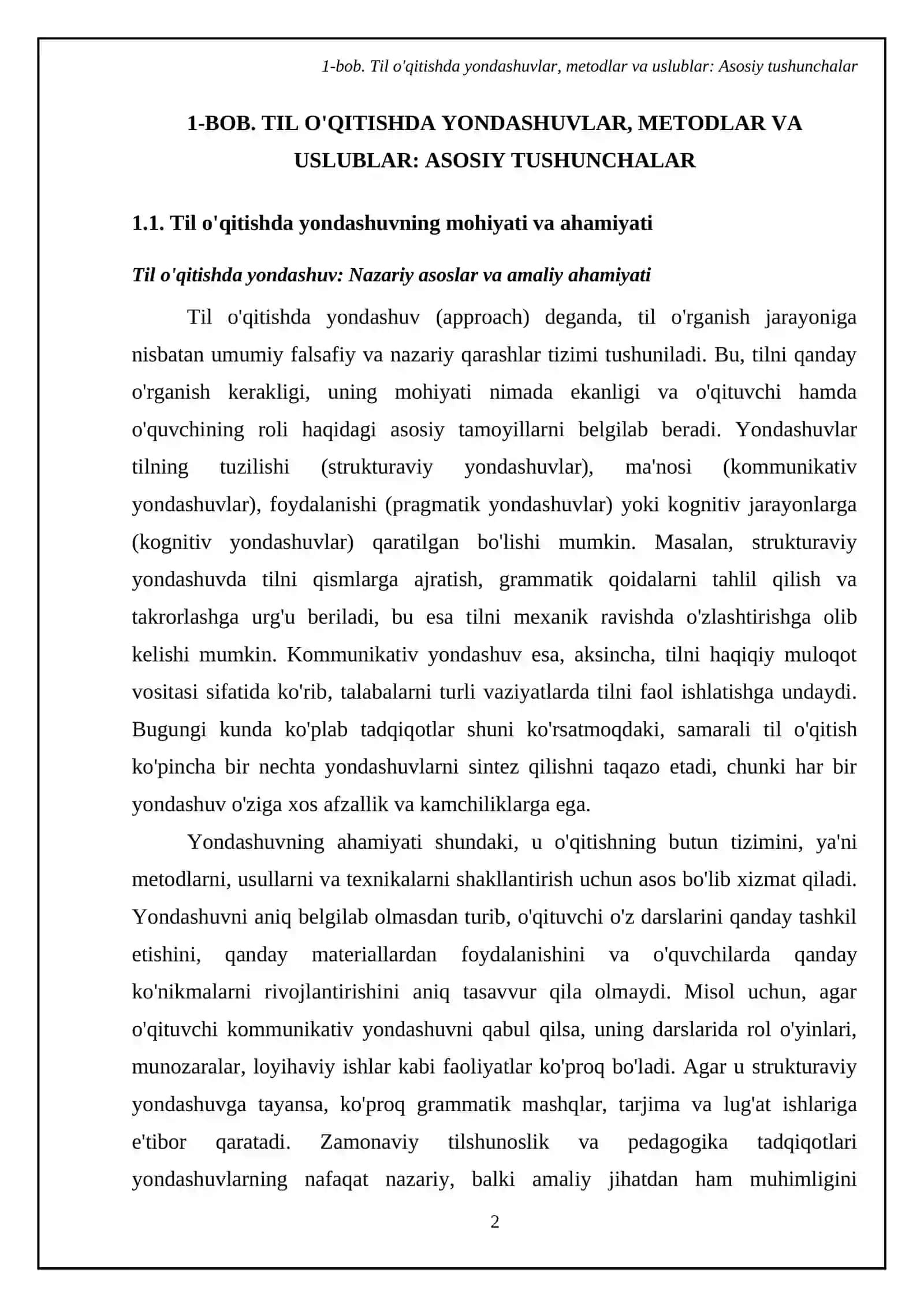 Til o'qitish yondashuvlari, metodlar va uslublar 4
