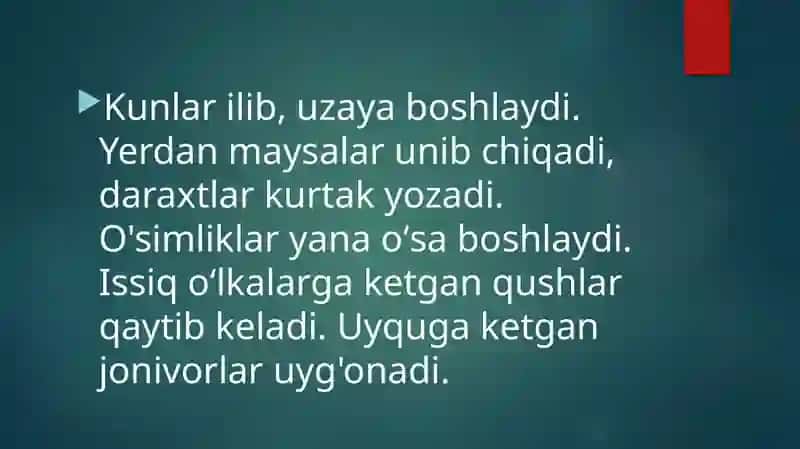 Quyosh charaqlab chiqadi 4