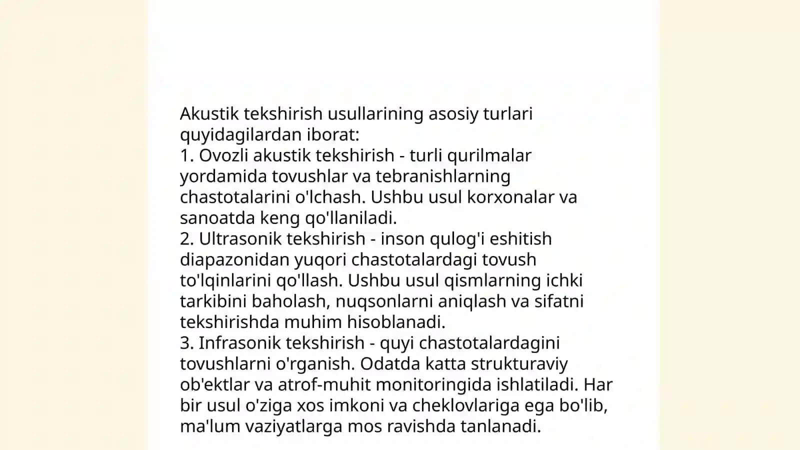 Eshitish aʼzolari patologiyasini tashxislash: Akustik sistemasining tekshirish usullari buzilishining ogʻirlik darajalarini belgilash 4