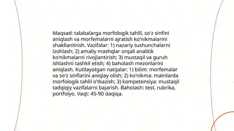 MORFOLOGIYA O‘QITISH METODIKASI 4