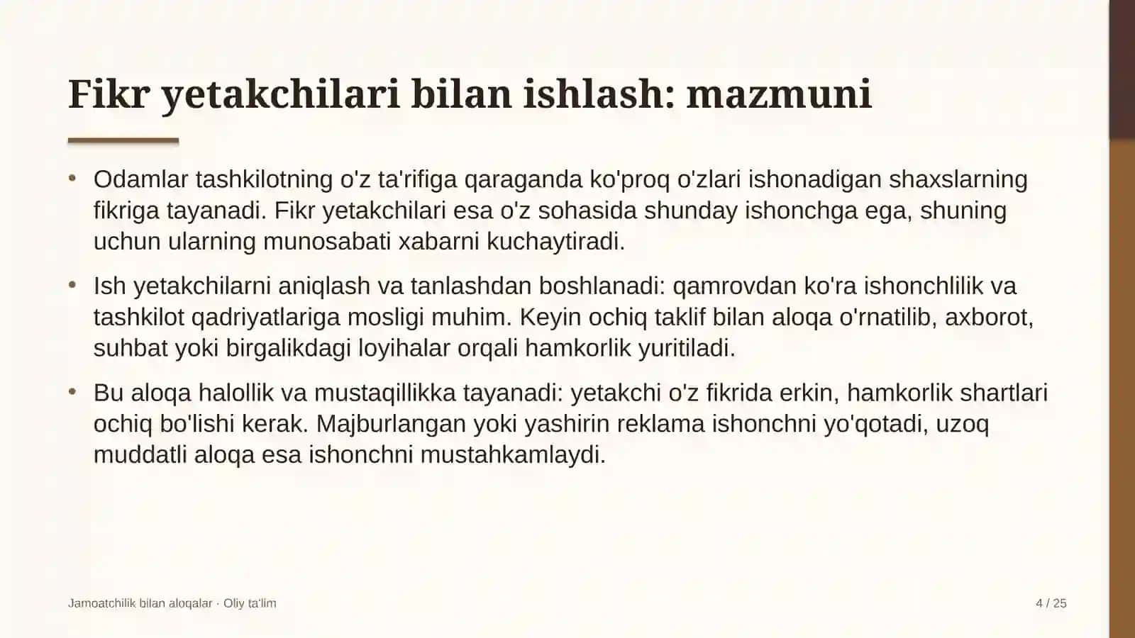 Kompyuter servis markazlarida fikr yetakchilari bilan ishlash 4