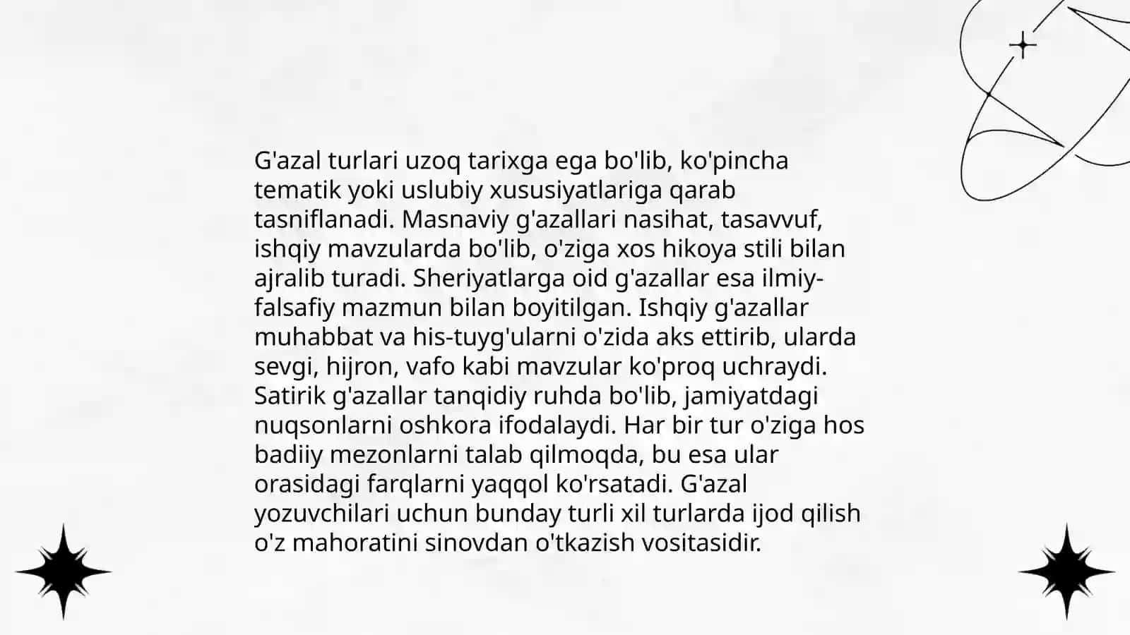 Asosiy she'r janrlari 4