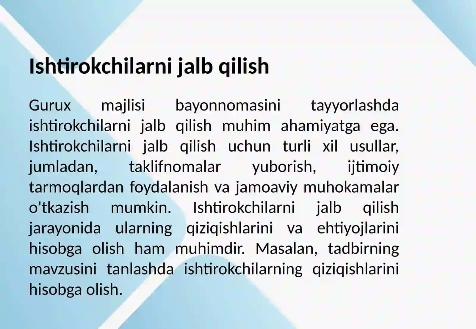 Guruh majlisi bayonnomasini tayyorlash 4