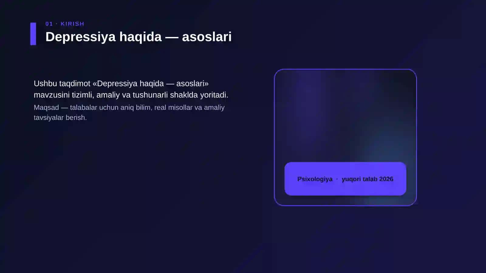Depressiya haqida — asoslari 4