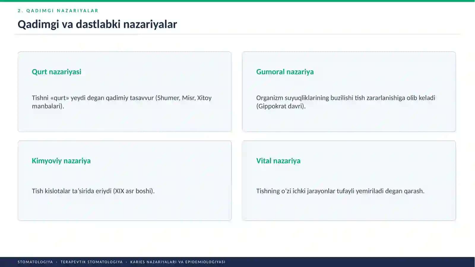 Karies Nazariyasi va Epidemiologiyasi 4