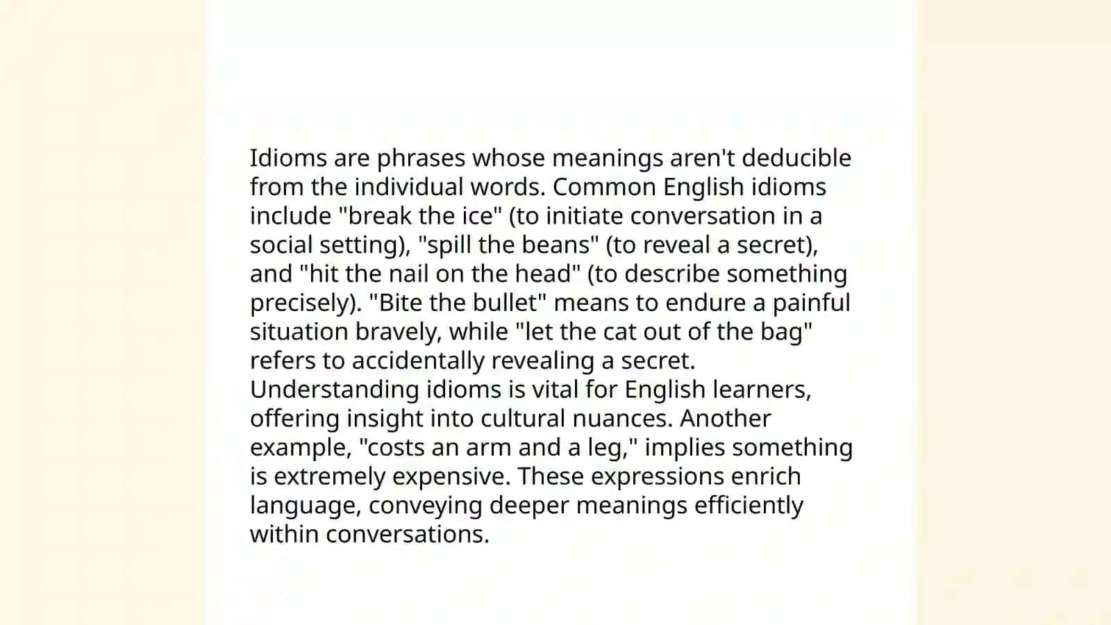 Idioms 4